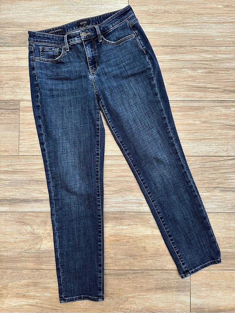 NYDJ Margot Girlfriend Jeans Blue Skinny Jeans Size 6